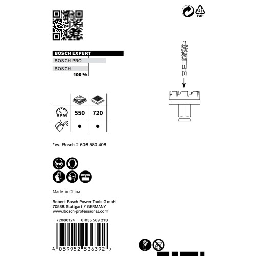 Sierra de corona EXPERT Sheet Metal de 22 x 5 mm