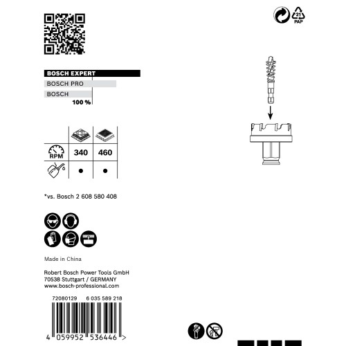 Sierra de corona EXPERT Sheet Metal de 35 x 5 mm