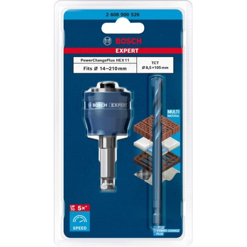 Sistema EXPERT Power Change Plus de 11 mm para sierra de corona, broca de TCT de 8,5 x 105 mm, 2 uds.
