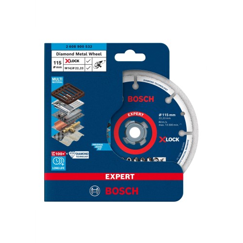 Disco de corte EXPERT Diamond Metal Wheel X-LOCK de 115 x 22,23 mm