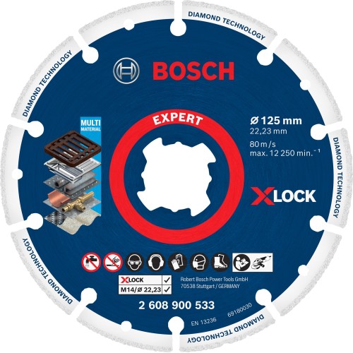 Disco de corte EXPERT Diamond Metal Wheel X-LOCK de 125 x 22,23 mm
