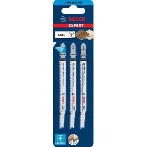 Hoja de sierra de calar EXPERT 'Wood 2-side clean' T 308 B, 3 unidades