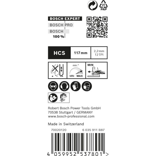 Hoja de sierra de calar EXPERT 'Wood 2-side clean' T 308 BO, 25 unidades