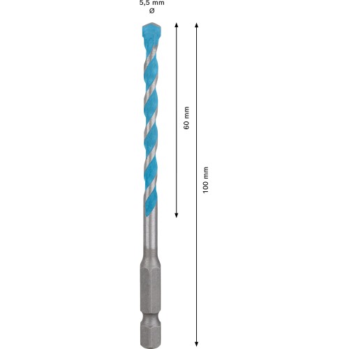 Broca EXPERT HEX-9 MultiConstruction de 5,5 x 60 x 100 mm