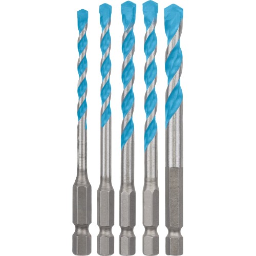 Set de 5 brocas EXPERT HEX-9 MultiConstruction de 4/5/6/6/8 mm