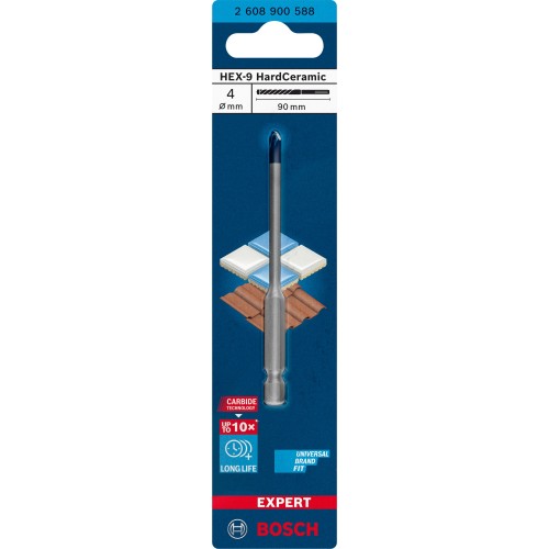 Broca EXPERT HEX-9 Hard Ceramic, 4 x 90 mm