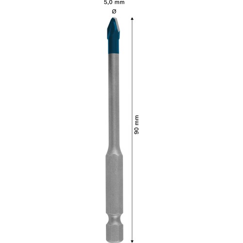 Broca EXPERT HEX-9 Hard Ceramic, 5 x 90 mm
