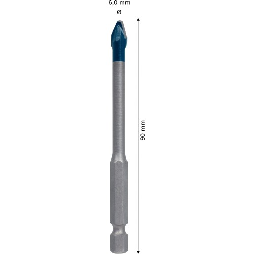 Broca EXPERT HEX-9 Hard Ceramic, 6 x 90 mm