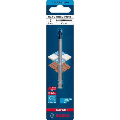Broca EXPERT HEX-9 Hard Ceramic, 6 x 90 mm