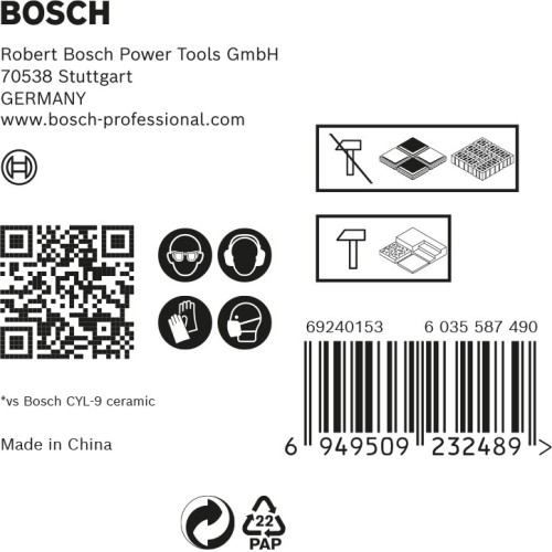 Set mixto de brocas EXPERT HEX-9 Hard Ceramic de 6 mm, 5 unidades