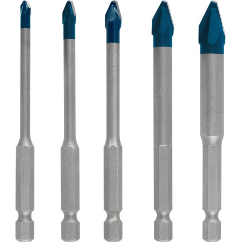 Set de brocas EXPERT HEX-9 Hard Ceramic, 4 x 90; 5 x 90; 6 x 90; 8 x 90; 10 x 90 mm, 5 unidades