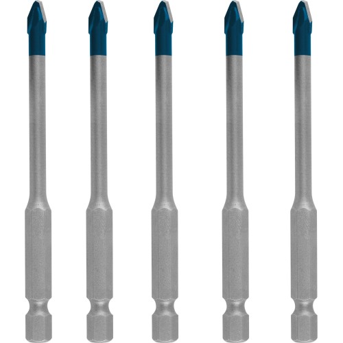 Set de brocas para tejas EXPERT HEX-9 Hard Ceramic de 5 mm, 5 unidades