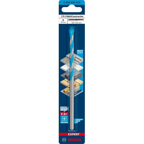 Broca EXPERT CYL-9 MultiConstruction de 8 x 90 x 150 mm