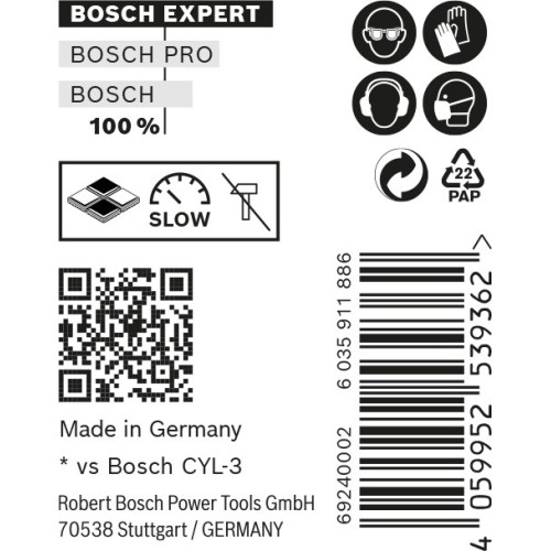 Broca EXPERT CYL-9 MultiConstruction de 8 x 80 x 120 mm, 10 unidades