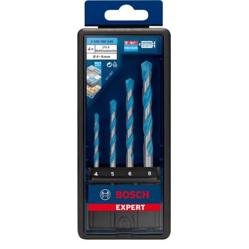 Set de brocas EXPERT MultiConstruction CYL-9 de 4/5/6/8 mm, 4 unidades