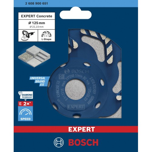 Muela de desbaste de diamante EXPERT Concrete, 125 x 22,23 x 4,5 mm