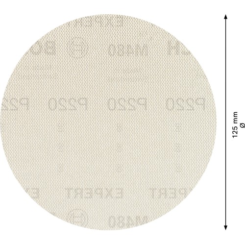 Malla de lija EXPERT M480 para lijadoras excéntricas de 125 mm, G 220, 5 unidades