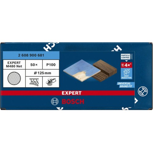 Malla de lija EXPERT M480 para lijadoras excéntricas de 125 mm, G 100, 50 unidades