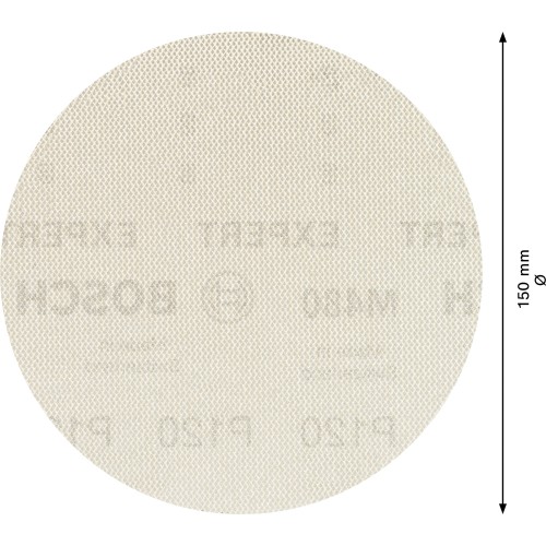 Malla de lija EXPERT M480 para lijadoras excéntricas de 150 mm, G 120, 5 unidades