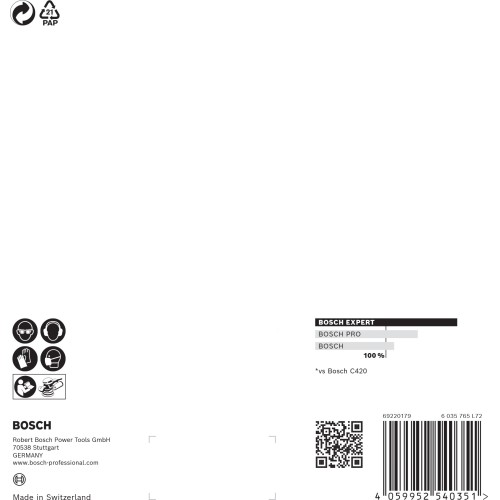 Malla de lija EXPERT M480 para lijadoras excéntricas de 150 mm, G 400, 5 unidades