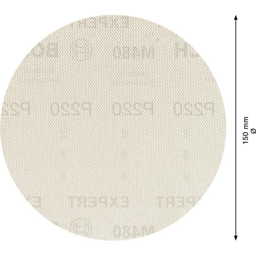 Malla de lija EXPERT M480 para lijadoras excéntricas de 150 mm, G 220, 50 unidades
