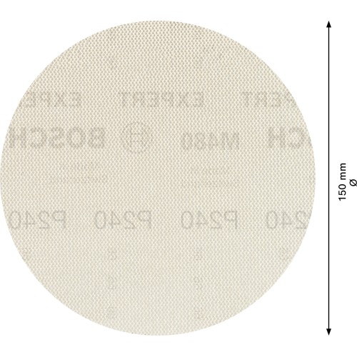 Malla de lija EXPERT M480 para lijadoras excéntricas de 150 mm, G 240, 50 unidades
