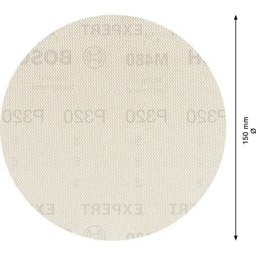 Malla de lija EXPERT M480 para lijadoras excéntricas de 150 mm, G 320, 50 unidades