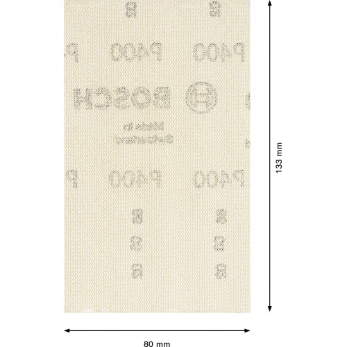 Malla de lija EXPERT M480 para lijadoras orbitales de 80 x 133 mm, G 400, 10 unidades