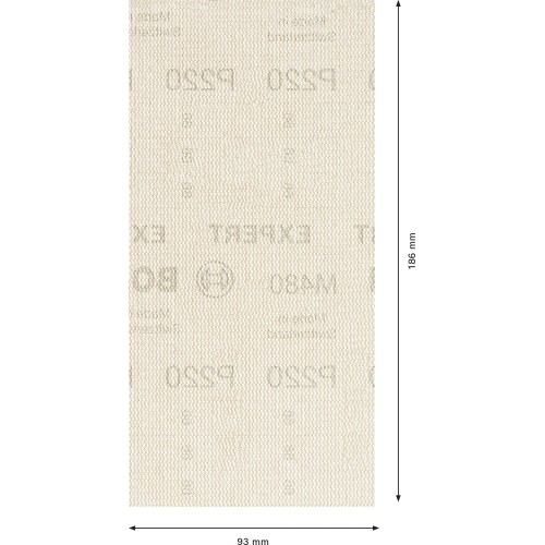 Malla de lija EXPERT M480 para lijadoras orbitales de 93 x 186 mm, G 220, 10 unidades