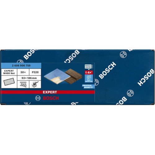 Malla de lija EXPERT M480 para lijadoras orbitales de 93 x 186 mm, G 320, 50 unidades