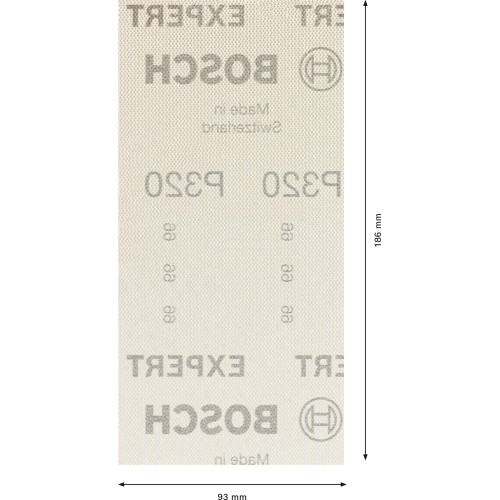 Malla de lija EXPERT M480 para lijadoras orbitales de 93 x 186 mm, G 320, 50 unidades