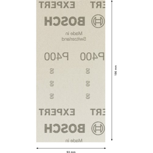 Malla de lija EXPERT M480 para lijadoras orbitales de 93 x 186 mm, G 400, 50 unidades