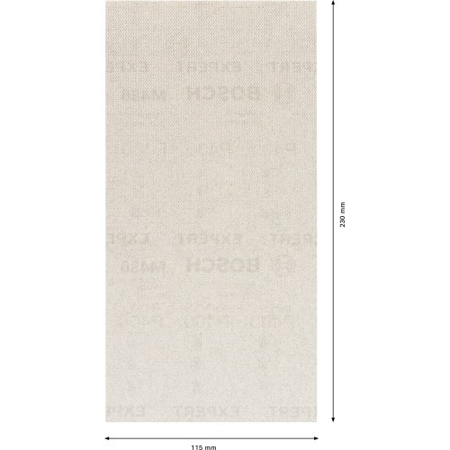 Malla de lija EXPERT M480 para lijadoras orbitales de 115 x 230 mm, G 100, 10 unidades