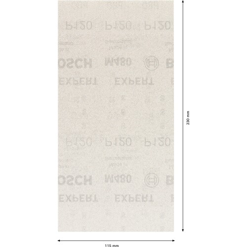 Malla de lija EXPERT M480 para lijadoras orbitales de 115 x 230 mm, G 120, 10 unidades