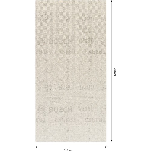 Malla de lija EXPERT M480 para lijadoras orbitales de 115 x 230 mm, G 150, 10 unidades