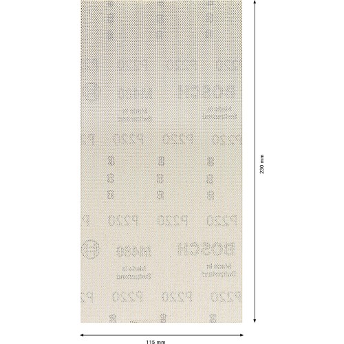 Malla de lija EXPERT M480 para lijadoras orbitales de 115 x 230 mm, G 220, 10 unidades