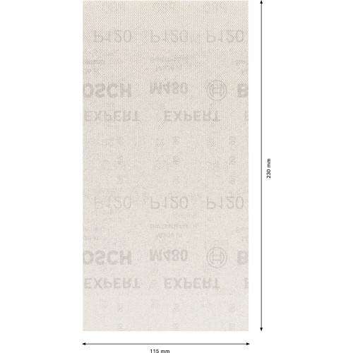 Malla de lija EXPERT M480 para lijadoras orbitales de 115 x 230 mm, G 120, 50 unidades