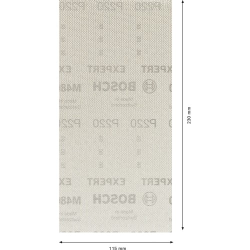 Malla de lija EXPERT M480 para lijadoras orbitales de 115 x 230 mm, G 220, 50 unidades