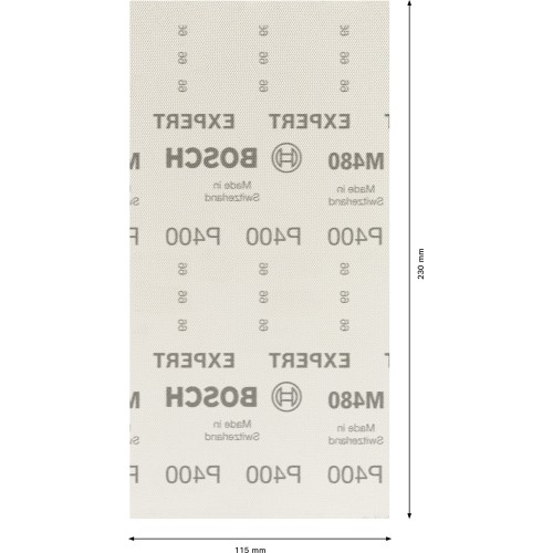 Malla de lija EXPERT M480 para lijadoras orbitales de 115 x 230 mm, G 400, 50 unidades