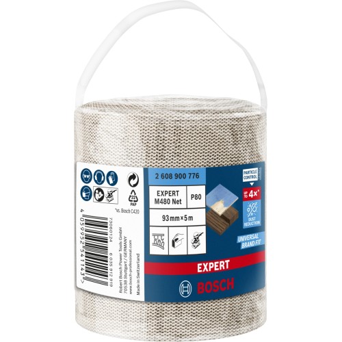 Rollo de malla de lija EXPERT M480 de 93 mm, 5 m, G 80