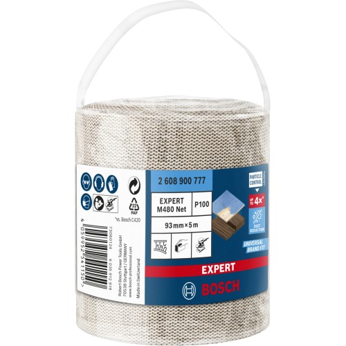 Rollo de malla de lija EXPERT M480 de 93 mm, 5 m, G 100