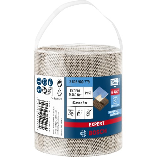 Rollo de malla de lija EXPERT M480 de 93 mm, 5 m, G 150
