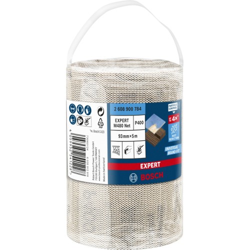 Rollo de malla de lija EXPERT M480 de 93 mm, 5 m, G 400