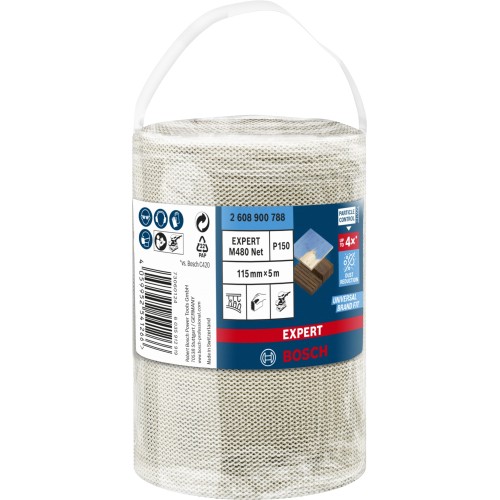 Rollo de malla de lija EXPERT M480 de 115 mm, 5 m, G 150