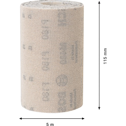 Rollo de malla de lija EXPERT M480 de 115 mm, 5 m, G 180