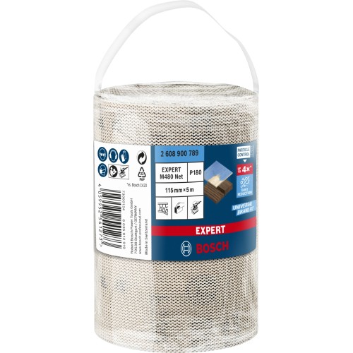 Rollo de malla de lija EXPERT M480 de 115 mm, 5 m, G 180
