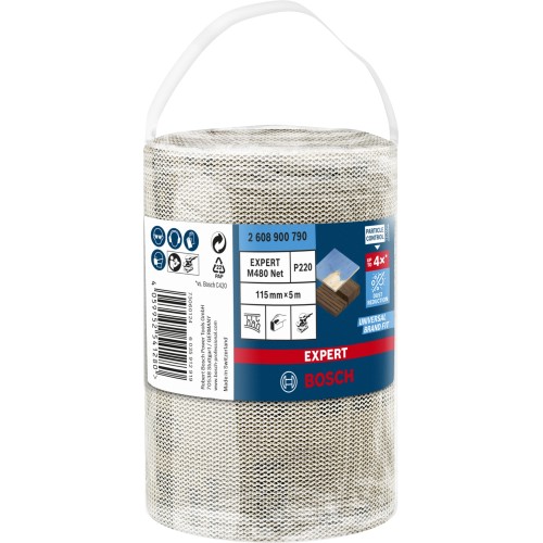 Rollo de malla de lija EXPERT M480 de 115 mm, 5 m, G 220