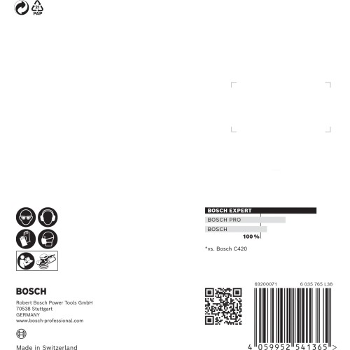 Papel de lija EXPERT C470 con 8 orificios para lijadoras excéntricas de 115 mm, G 180, 5 unidades