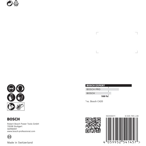 Papel de lija EXPERT C470 con 8 orificios para lijadoras excéntricas de 125 mm, G 120, 5 unidades