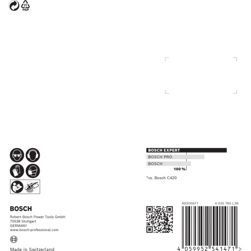 Papel de lija EXPERT C470 con 8 orificios para lijadoras excéntricas de 125 mm, G 240, 5 unidades